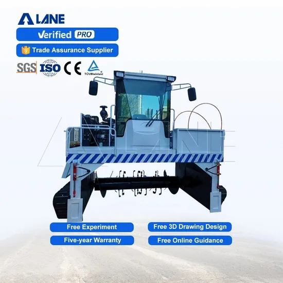 Lane Computerized Compost Turner Machine Fermentation Compost Mixer Windrow Turner Compost Mushroom Compost Turner