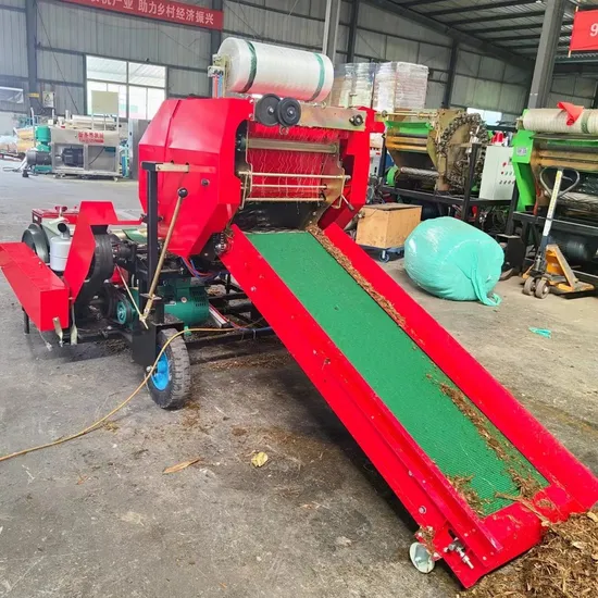 Mini Corn Stalk Round Baler Wrapper Hay Grass Straw Silage Packing Machine for Sale