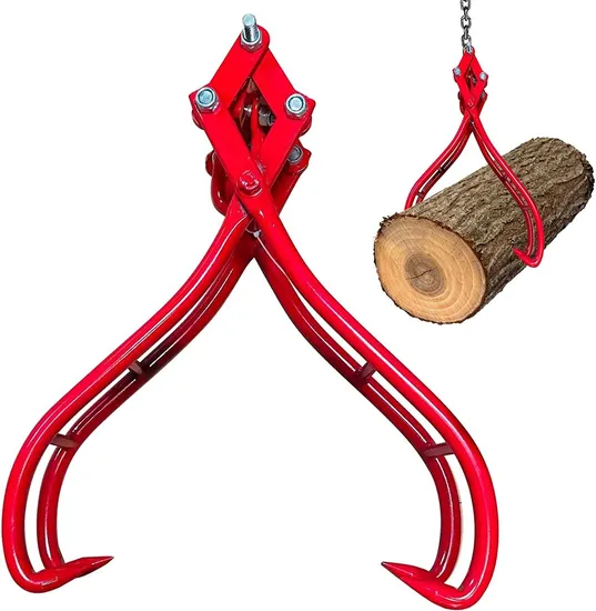 Heavy Duty Timber Claws Long Tongs Logging Tool Log Grabber