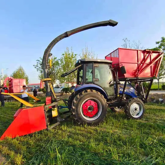 Green Grass Silage Harvester Chopping with Storage/Corn Straw Grass Stalked Silage Machine