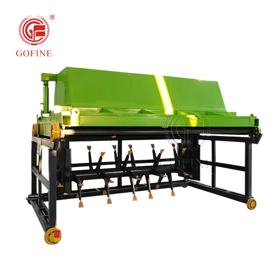Kitchen Food Waste Crushing Mixing Compost Turner Machine for Organic Fertilizer