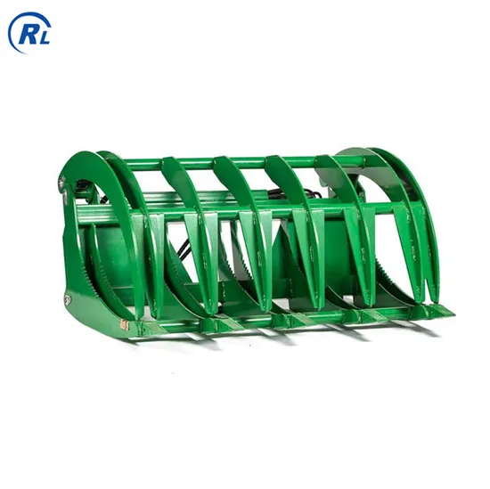 Qingdao Ruilan OEM Customized Stick Steer Attachments Excavator Rake Bucket Root Bucket Rock Bucket Grab Fork Heavy Duty Bucket Grapple with Hydraulic Cylinders