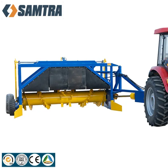 Zfq300 Tractor Mounted Pto Drive Towable Trailed Towed Livestock Poultry Chicken Cow Sheep Pig Dung Waste Manure Mushroom Windrow Mixer Compost Turner Machine