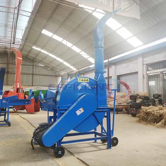High Efficiency Agricultural Farm Animal Breeding Feed Cutter Wheat Straw Silage Chopper