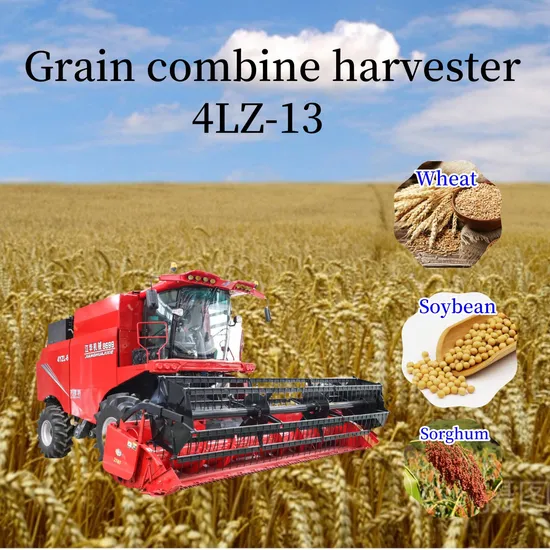 4lz-13 Multi-Function Grain Combine Harvester for Wheat Maize Soybean, Sorghum, Rice, Corn Harvester Large Farm Machine / Agricultural Machinery