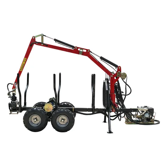 Towable Timber Logging Loader ATV Log Trailer with Crane and Grapple