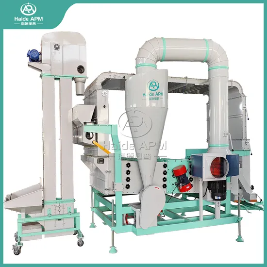 99.9% Purity Double Air Screen Seed Cleaner Sesame Cleaning Machine 5xfs-7.5FC Soybean Sorting Processing Separarating Paddy Cassia Beans Grain Cassia Chia