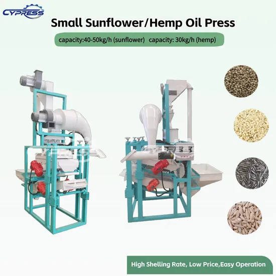 Small Capacity 30-50kg/H Buckwheat Oats Sunflower Seeds Dehulling Sheller Shelling Machine