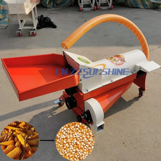 Full Automatic Tractor Corn Sheller Thresher High Quality Corn Threshing Machine Durable Spiral Tube Corn Thresher Best Price