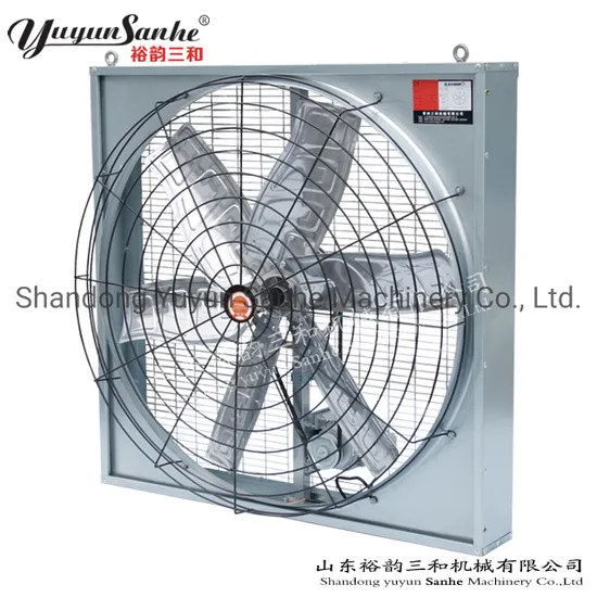 Yuyun Sanhe Poultry Equipment Hanging Double Safenet Ventilation Exhaust Fan Ceiling Mount Animal Husbandry Livestock Machinery