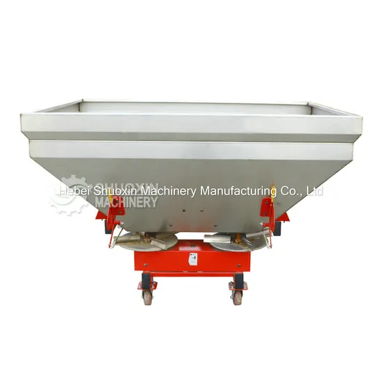CE Approved Hot Sale 3 Points Linkage Tractor Propelled Double Adjustment Stainless Steel Hopper Salt Spreader