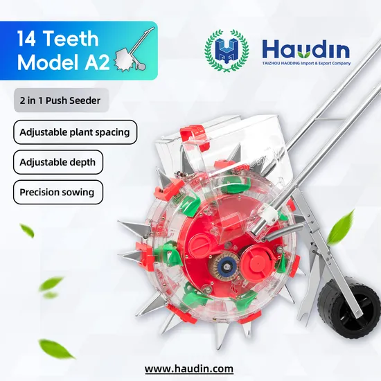 2-in-1 Bean Peanut Corn Seed Drill Manual Push Seeder and Fertilization Machine