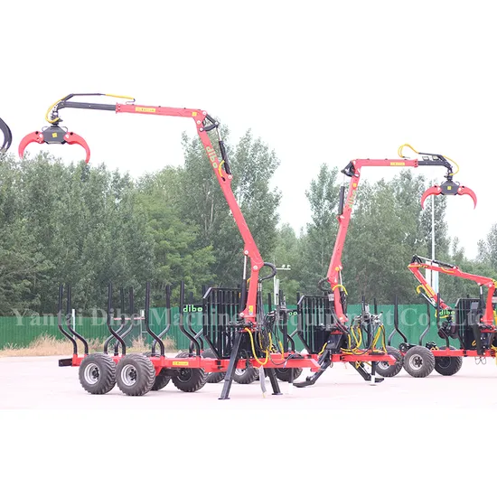 Wood Hydraulic 4WD Trailer 360 ° Rotation Timber Log Grab with CE