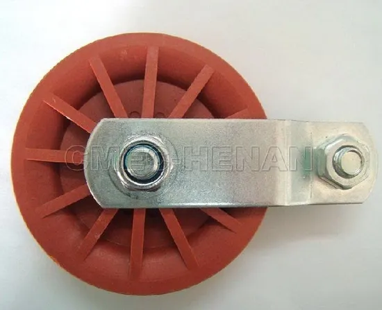 3.5" Plastic/Nylon Rope Pulleys /Poultry Equipment Parts, Red
