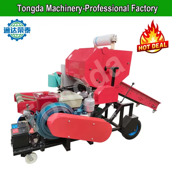 Tongda Factory Cost-Effective Diesel Engine Baler for Straw and Silage