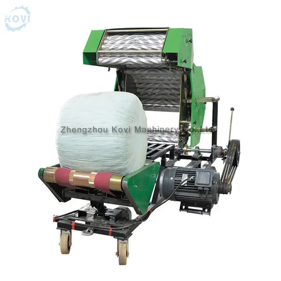 Automatic Small Round Corn Straw Grass Silage Baler Wrapper Wrapping Packing Machine for Straw Baler