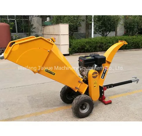 GS15 Towable 15HP Gasoline Engine Wood Chipper Shredder, Wood Chipping Machine