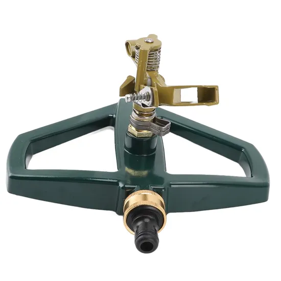 360 Degree Rotation Metal Base Adjustable Filter Garden Sprinkler for Lawn