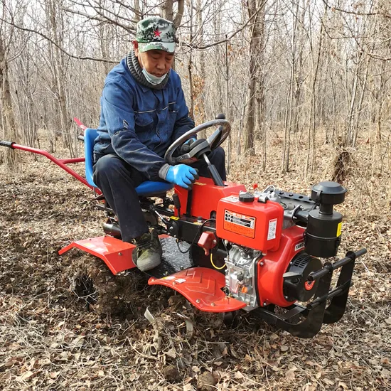 Certified Euro 5 Mini Tiller Mower CE Agricultural Machinery Can Ride The Small Four-Wheel Tiller Rotary Tiller Micro-Tiller