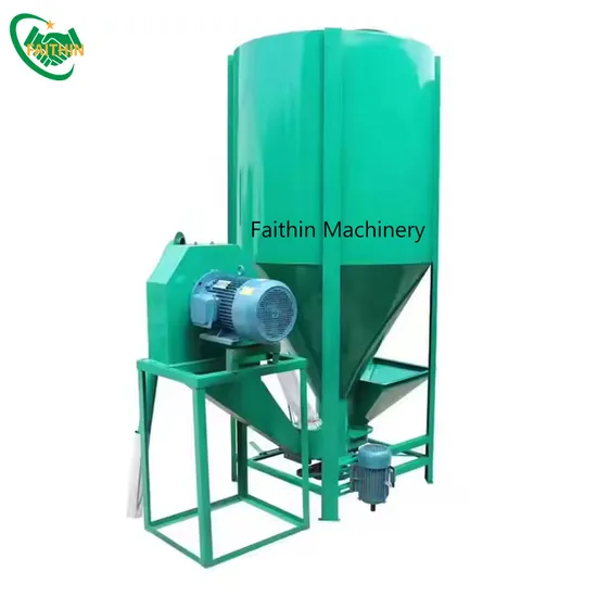 500kg/H Vertical Animal Feed Crusher and Mixer Poultry Feed Making Machine Chicken Feed Mixer and Grinder Machine Automatic