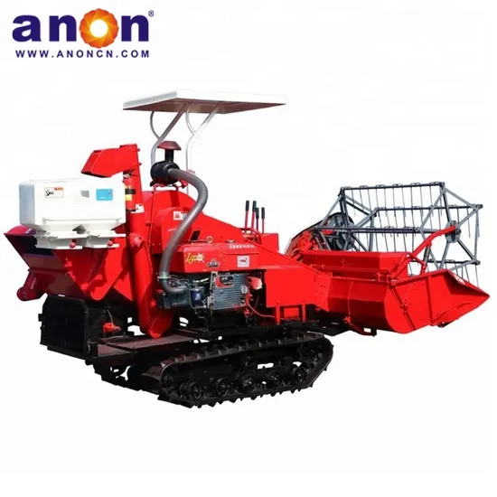 Anon Harvesting Machine Mini Rubber Track Paddy Wheat Rice Combine Harvester Price
