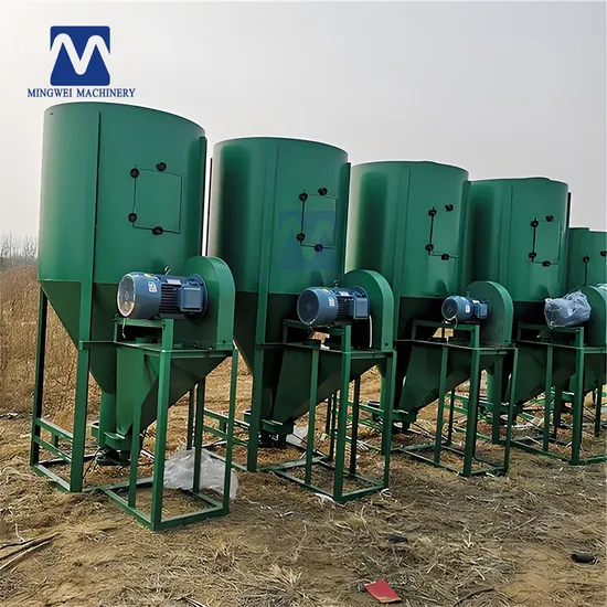 Farm Feed Pellet Small Animal Poultry Feed Mixer Machine Grain Corn Powder Grinder and Mixer Tank for Animal Feed 2400 Kg/H