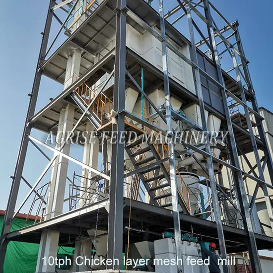 10tph Vertical Design Chicken Feed Mill Equipment for Poultry Mash Feed Plant