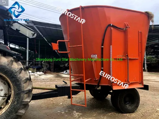 5m3 Feeding Mixing Machine Cattle Cow Camel Animal Feed Mixer for Dairy Farm Equipment Grinder Tractor Tractor Pto Driven Farming Horizontal Vertical Fixed
