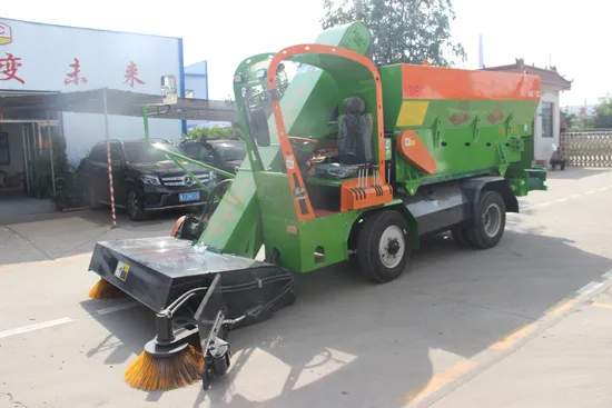 Stainless Steel Self-Propelled Diesel Engine Cow Dung Collector Cleaning Vehicle for Cattle Farm Cow Dung Collection