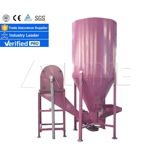 Lane Automatic Vertical Poultry Feed Grinder and Mixer Machine Chicken Food Processing Equipment for Farm Using
