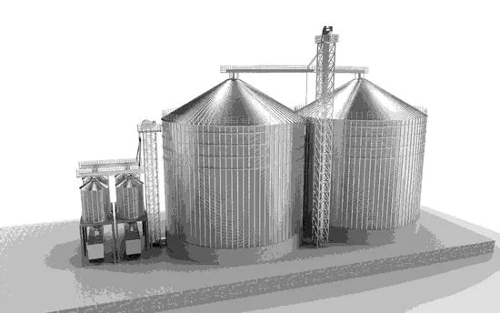 Feeding System Pig Feed Chicken Food 10000 Ton Grain Flat Bottom Metal Silos in Kenya Uganda