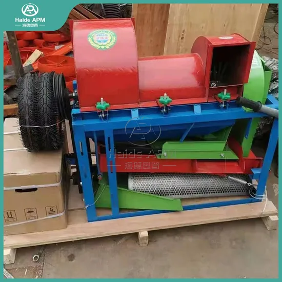 Haide Apm Grain Threshing Machine China Wholesaler Apm500 Walking Tractor Harvester Thresher Multifunction Thresher