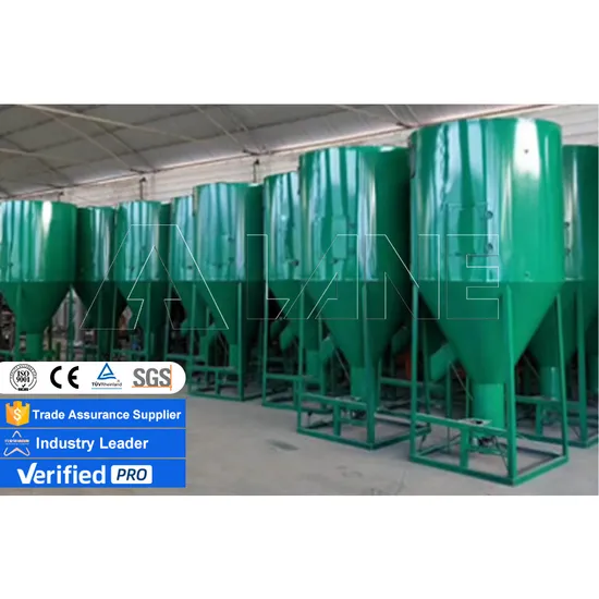 Lane Animal Poultry Cattle Chicken Pig Feed Vertical Mixer Machine Mixing Tank Feed Grinder and Pellet Feed Production Line