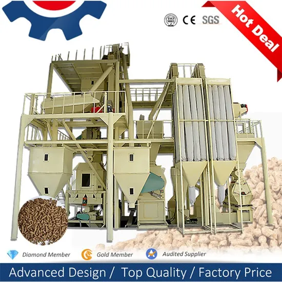Best Complete Industrial Large Scale Animal Livestock Cattle Chicken Poultry Feed Pellet Machine for Milling Processing Making Alfalfa Grass Stalk Straw Fodder