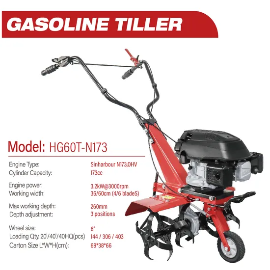 Farm Use Tractor Equipment Agricultural Power Rotary Garden Tiller Cultivator