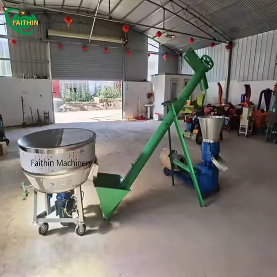 Diesel Engine Pellet Machine Feed Granulator Animal Four Rollers Feed Processing Machines Pellet Line for Poultry