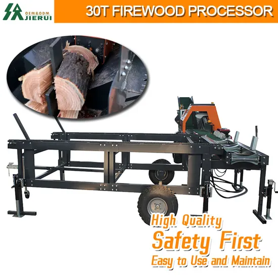 Industrial 30t Firewood Processor for Log Splitting and Forestry Equipment