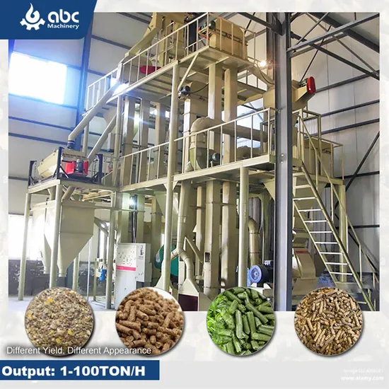 Low Consumption Cattle Animal Poultry Chicken Auto Feed Pellet Plant for Making Processing Broiler, Cow, Goat Fodder Pellet