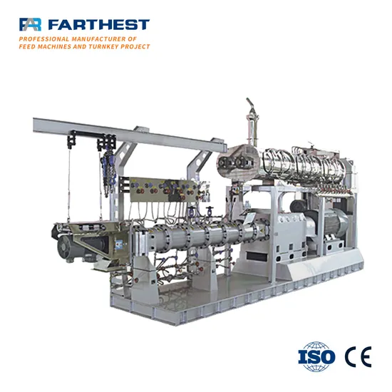 PLC Controlled Single Screw Steam Extruder Equipment for Fish Feed