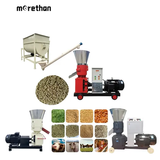 Animal Poultry Feed Pellet Production Line Processing Plant Chicken Duck Fish Pig Cattle Sheep Feed Pellet Making Machine 1 Ton Feed Pelletizer