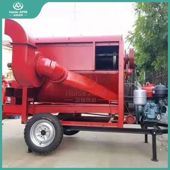 Haide Apm Multifunction Thresher China Manufacturers Apm500 Multi Function Corn Husk Peeling Thresher for Exlectric or for Tractor