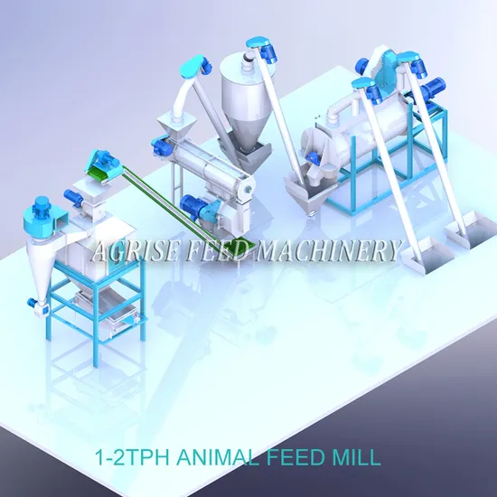 2tph Livestock Cattle Cow Camels Sheeps Animal Feed Pellet Mill Production Line with Feed Packaging