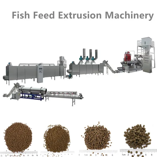 Floating Fish Feed Extrusion Machinery Special Double Screw Extruder Machinery