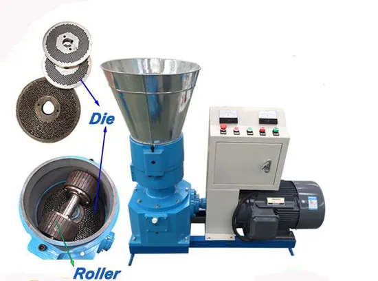 Small Feed Flat Die Pellet Machine Biomass Sawdust Feed Pellet Machine