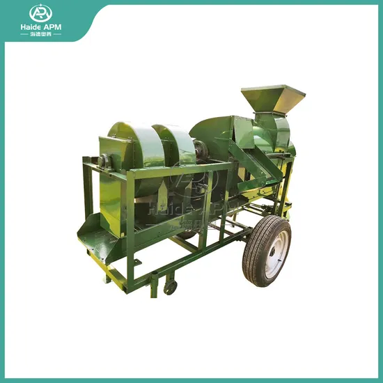 Haide Apm Threshing Machine Grain Thresher China Factory Simple Structure Multi Function 400-600 Kg/H Chickpeas Carob Corn Bean Maize Thresher
