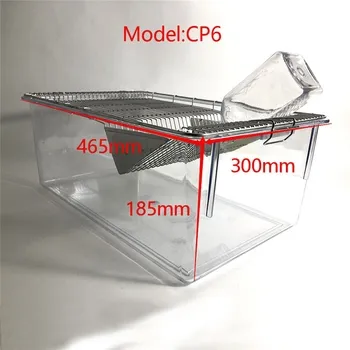 Lab Animal Cage Rat Mouse Breeding Cage with Stainless Steel Cover Bottle