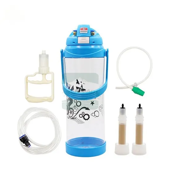 Portable Plastic Manual Breast Pump 3L Home Sheep Milking Machine Goat Single Head Vacuum Pump Bucket Sucking Bottle Milker