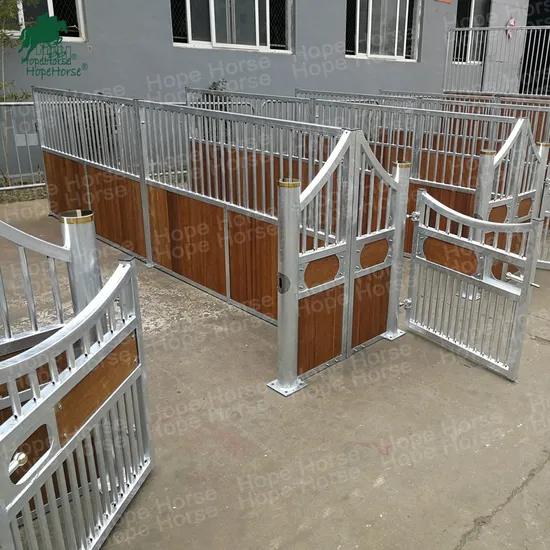 Equnine Horse Product High Quality Galvanized Horse Stall with Hinge Door