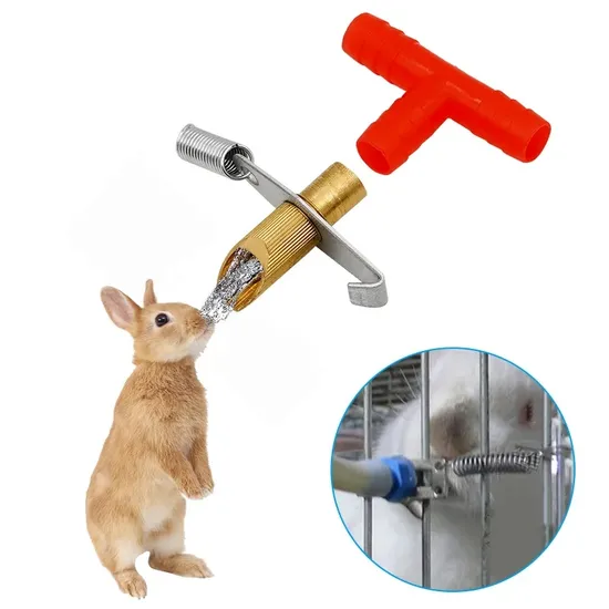 Rabbits Drinker Nipple Automatic Feeding Water Nipples Pet Feeder Waterer