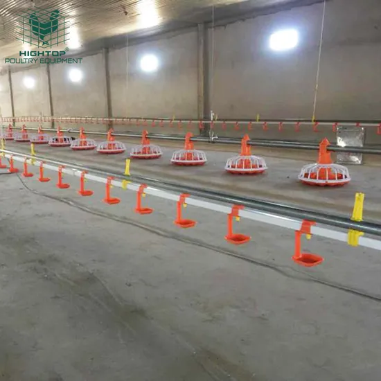 Poultry Farm Broiler Deep Litter System With Automatic Pan Feeding Line